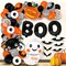 Halloween Balloon Arch Kit 144 Pcs Ghost Spider Pumpkin Balloons Latex Foil Balloon Garland For Boo Birthday Party